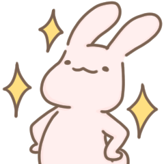 [LINEスタンプ] もちもちうさぎらびゅ