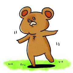 [LINEスタンプ] もりのくまてゃ