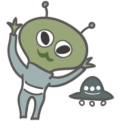 [LINEスタンプ] 宇宙人 ミドリ