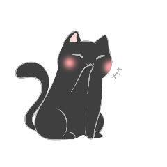 [LINEスタンプ] くろねこのひじき