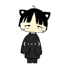 [LINEスタンプ] 猫の人（？）スタンプ