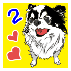 [LINEスタンプ] 白黒チワワのメルトです⭐︎2