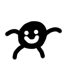 [LINEスタンプ] 黒玉はにっこりスタンプ！！