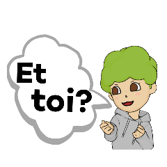 [LINEスタンプ] フランス語で日常会話〜その3（短い一言）
