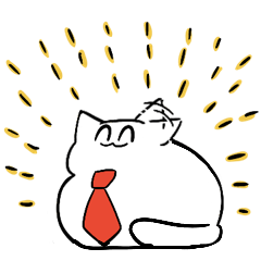 [LINEスタンプ] ネクタイをした猫