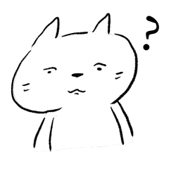 [LINEスタンプ] 柔らかくずさんな白猫の肌の猫