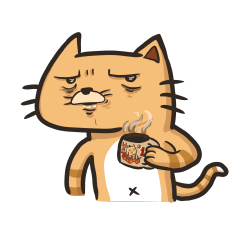 [LINEスタンプ] 地元の猫がミームを食べる