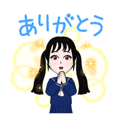 [LINEスタンプ] ツインテール女子1・制服編ゆるカワJK