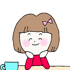 [LINEスタンプ] おかっぱ女の子×日常♡丁寧