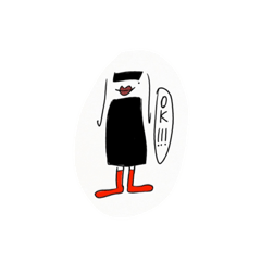 [LINEスタンプ] カラフル靴下な女の子