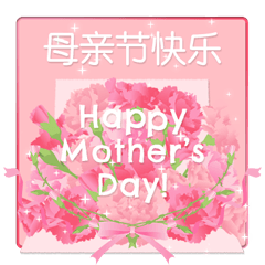 [LINEスタンプ] (簡体中文)【飛び出す】母の日！ 花が咲く！
