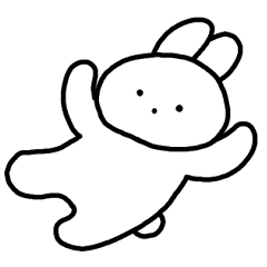 [LINEスタンプ] だら～んうさぎ