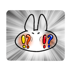 [LINEスタンプ] ツリ目のうさぎ