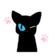 [LINEスタンプ] オッドアイの黒猫スタンプ