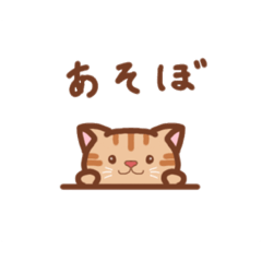 [LINEスタンプ] ひょっこりネコちゃん