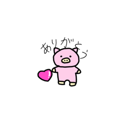 [LINEスタンプ] こぶたのブッチ