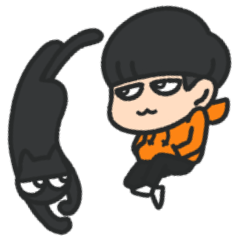 [LINEスタンプ] 猫背男子