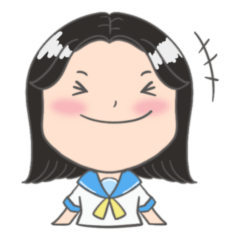 [LINEスタンプ] セーラー服の女の子 （オマージュ用）