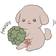 [LINEスタンプ] あいのトイプードルココア