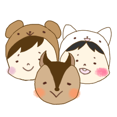 [LINEスタンプ] ほっこり動物と、どうぶつかむりたち03