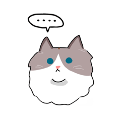 [LINEスタンプ] ラグドールのこてつ