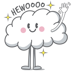 [LINEスタンプ] かわいさ爆発！エモい雲さん達！