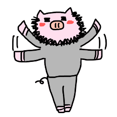 [LINEスタンプ] ヒゲブタの日常 2