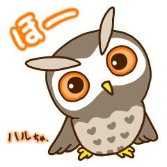 [LINEスタンプ] ふくろうハルちゃん