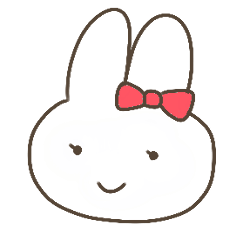 [LINEスタンプ] 顔うさぎ