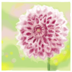 [LINEスタンプ] 夏の花 水彩画風