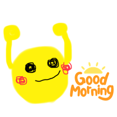 [LINEスタンプ] まるくん（きいろ）