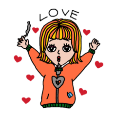 [LINEスタンプ] smoking girls