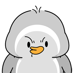 [LINEスタンプ] 不機嫌で頑固なペンギン