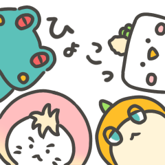 [LINEスタンプ] バラエテーパック#2(スイカ桃豆腐バナナ)