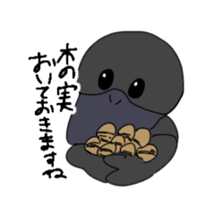 [LINEスタンプ] 物比カラスのすたんぷ