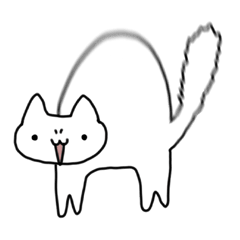 [LINEスタンプ] 変な猫ちゃん