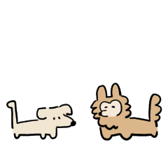 [LINEスタンプ] 老犬たちの生活