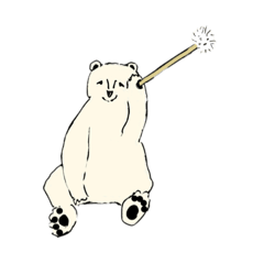 [LINEスタンプ] みみかくくまごろう