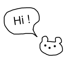 [LINEスタンプ] 手書きくまの吹き出しスタンプ1