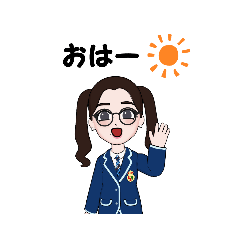 [LINEスタンプ] 和女子/自宅/バイト系 #1