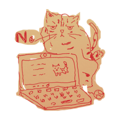 [LINEスタンプ] いつもの猫ときどきカモノハシ