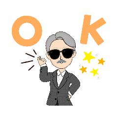 [LINEスタンプ] シニア紳士のシンプル返信スタンプ