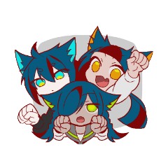 [LINEスタンプ] 猫宮三姉妹