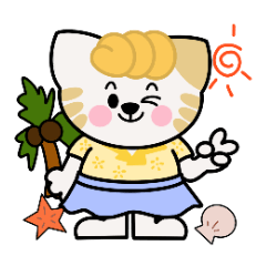 [LINEスタンプ] ミョンイと一緒に夏休み。