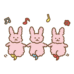 [LINEスタンプ] パウパウ兎三兄弟