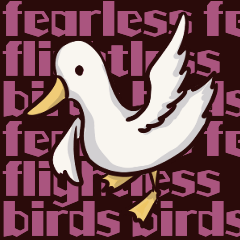 [LINEスタンプ] とびだせ飛べない鳥
