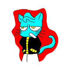 [LINEスタンプ] タバコを吸うくそねこ