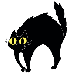 [LINEスタンプ] ふてかわ黒ねこ