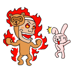 [LINEスタンプ] カチカチ山 うさぎとかめ