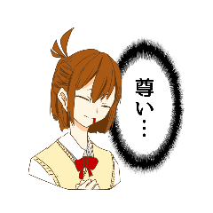 [LINEスタンプ] 誰かを褒めちぎる女の子のスタンプ